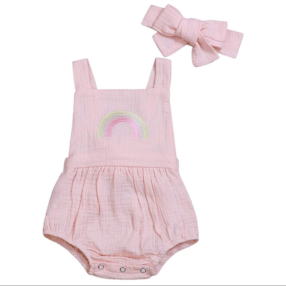 The LILY Baby Girl Rainbow Romper Jumpsuit